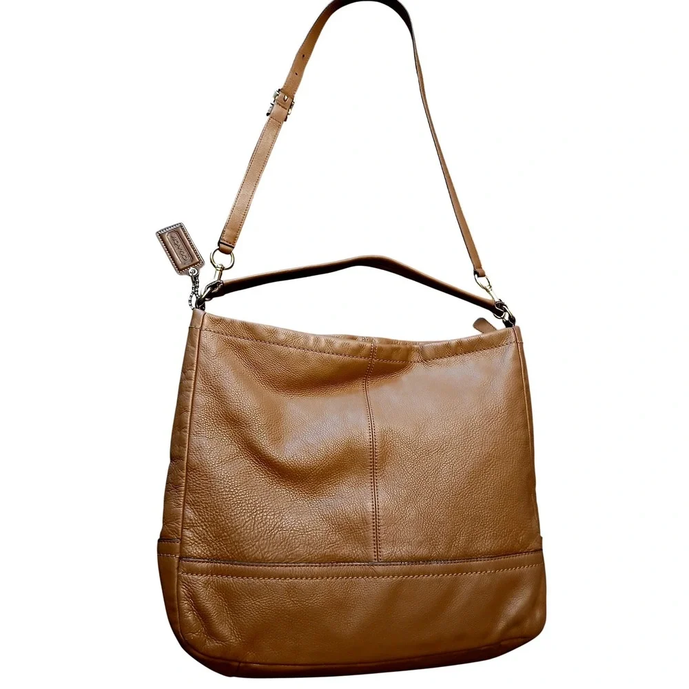 Coach Leather Hobo Shoulder/H Bag Tan Gold‎ Creed E1373-F23293 - Designer #1487